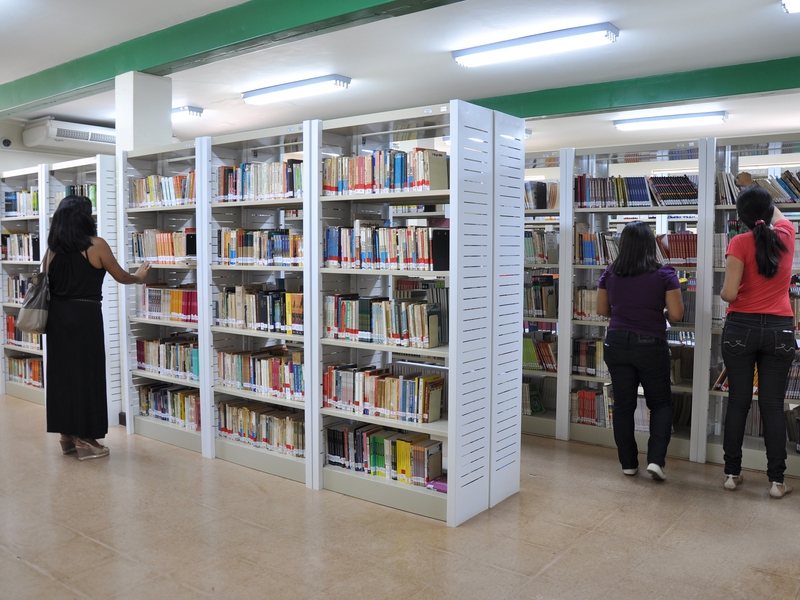 Estantes do acervo Rondon