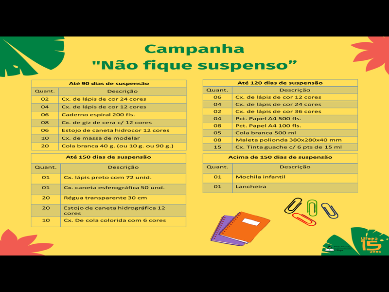 Campanha “Não fique suspenso” 2