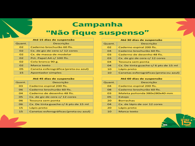 Campanha “Não fique suspenso” 1